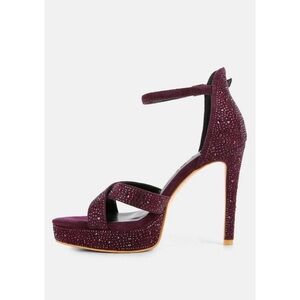 REGALIA Purple Rhinestone Embellished
Stiletto Sandals